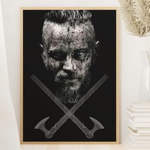 Ragnar Lothbrok - Ragnar Lothbrok Poster Print - Vikings Series Poster Print - Digital Download - Home Decor - Wall Decor - Gift