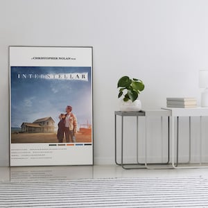Interstellar - Movie Poster - Christopher Nolan - Matthew McConaughey - Jessica Chastain - Sci-Fi - Time Travel - Home Decor - Gift