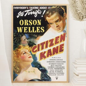 Citizen Kane - Citizen Kane Poster - Classic Movie Poster - Digital Download - Home Decor - Wall Decor - Gift
