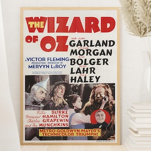 The Wizard of Oz 1939 - The Wizard of Oz Poster - Classic Movie Poster - Digital Download - Home Decor - Wall Decor - Gift