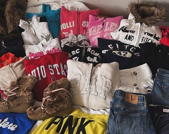 Y2K-Trash-Mean-Girls-Vintage-Bundle-Überraschungsbox von Hollister, Abercrombie & Juicy