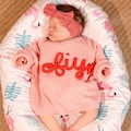 Personalized Baby Sweater | Hand Embroidered Name | Timeless Style