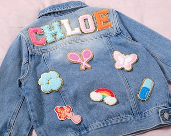 Kleinkind Jeansjacke | Benutzerdefinierter Name | Geschenk für Babyparty oder besonderen Tag