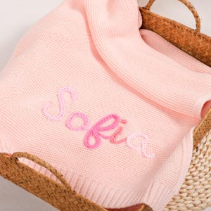 Custom Personalized Baby Blanket – Embroidered with Name, Newborn Keepsake Gift