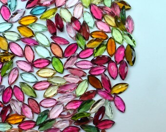 Natürliche 4 x 8 mm Marquise Cut Multi Turmalin Edelstein lose Steine für die Schmuckherstellung