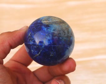 Natural Lapis Lazuli Sphere • Polished Royal Blue Healing Crystal (53 MM)
