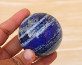 Natural Lapis Lazuli Sphere • Polished Royal Blue Healing Crystal (55 MM)