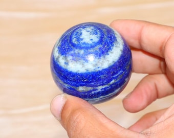 Natural Lapis Lazuli Sphere • Polished Royal Blue Healing Crystal (52 MM)