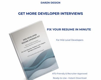 Web Developer Resume Upgrade Kit | Fix Resume Get More Interviews