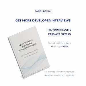 Leitfaden zur ATS-optimierten Bewerbung für Webentwickler | ATS-freundliche Tipps für technische Lebensläufe & Schlüsselwörter | Mehr Vorstellungsgespräche schneller erhalten | Hilfe beim Entwickler-Lebenslauf