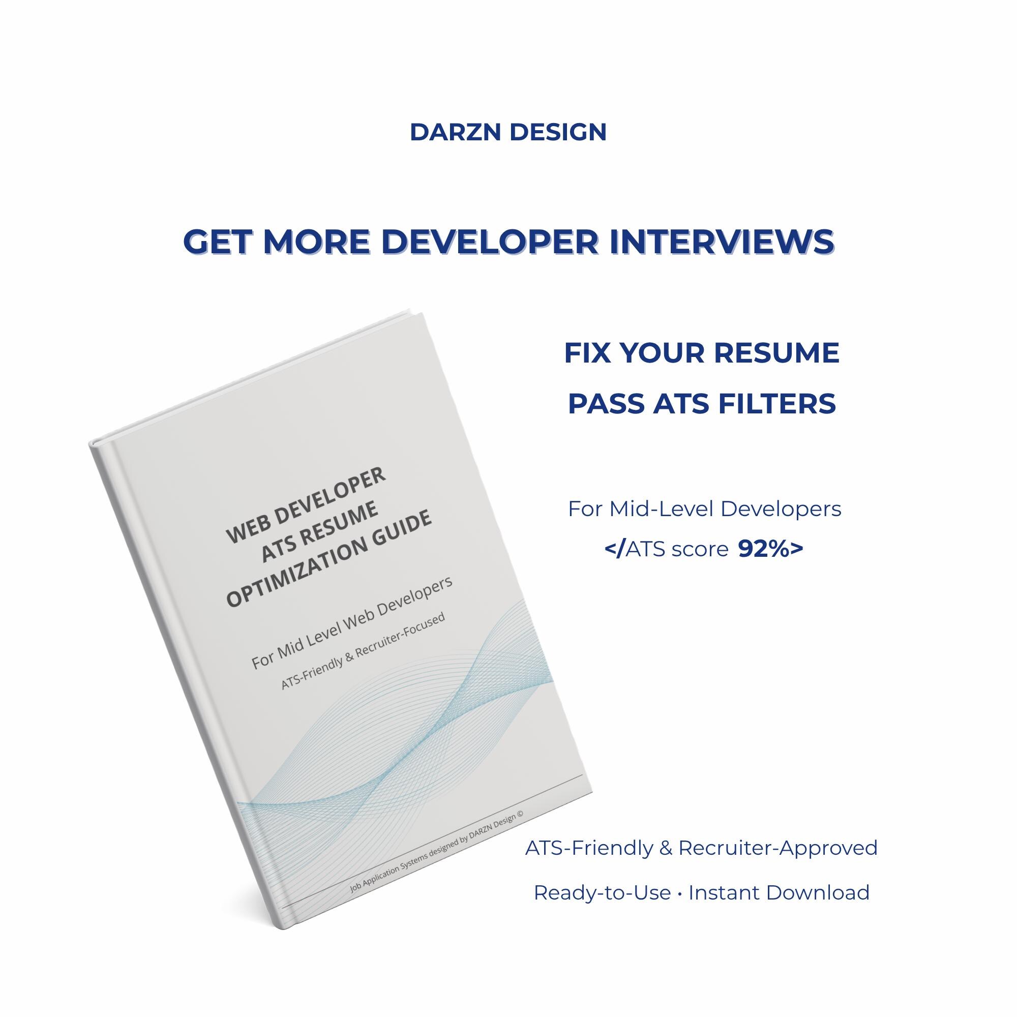 Web Developer ATS Resume Optimization Guide | ATS Friendly Tech Resume ...