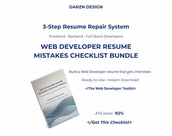 Checklist met veelvoorkomende fouten in je cv voor webontwikkelaars | Corrigeer ATS-cv-fouten en verbeter je cv snel