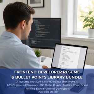 Frontend Developer Resume + Bullet Points Library Bundle