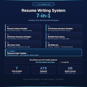Web Developer Resume Writing System 7-in-1 | Land More Interviews