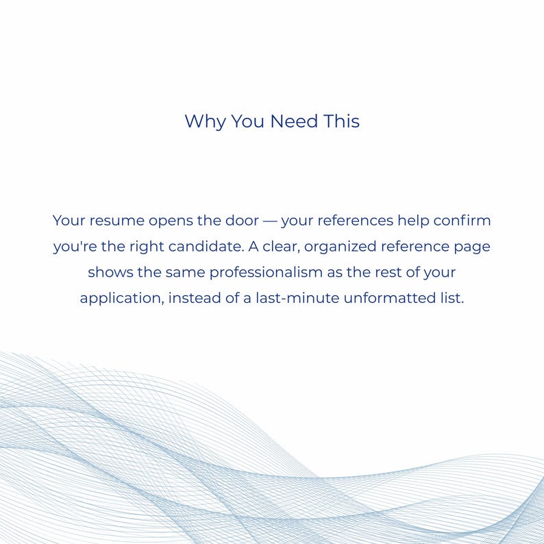 Step-by-step user guide for the reference page template