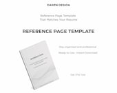 Web Developer Reference Page Template | ATS Resume US Letter