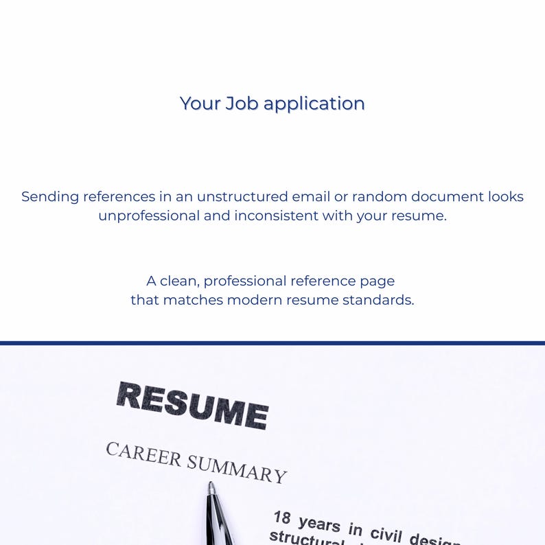 Reference page template US Letter format for web developers