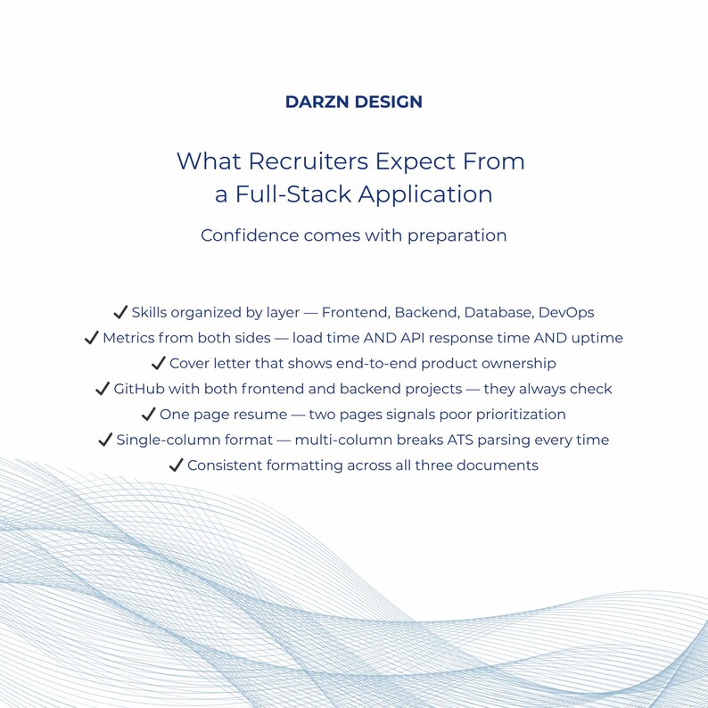 Hybrid skills resume cover letter reference page for full-stack web developers