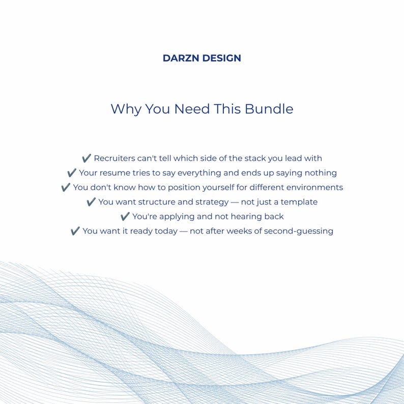 Full-stack developer career bundle resume template plus market positioning