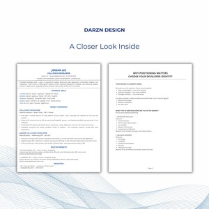 Mid-level full-stack developer resume bundle hybrid layout with strategy guide