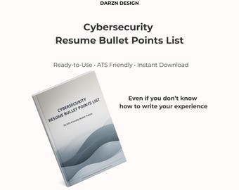 Cybersecurity Resume Bullet Points List | ATS-Friendly Security Resume Examples | SOC Analyst, Cyber Analyst Resume Help