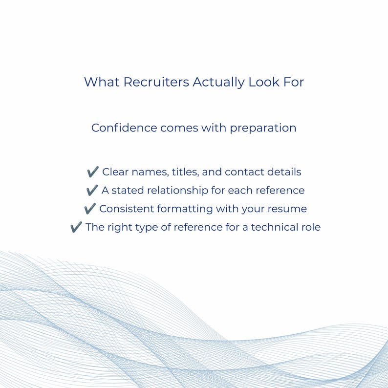 Reference page template digital download preview