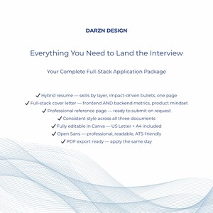 ATS-optimized full-stack developer resume bundle hybrid format editable in Canva