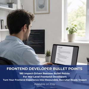 Frontend Developer Resume Bullet Points Library | 180 BP