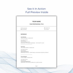 Editable Canva reference page template preview