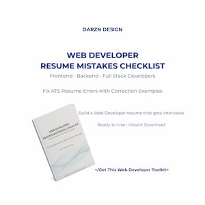 Web Developer Resume Mistakes Checklist | Fix ATS Resume Errors & Improve Your Developer Resume Fast