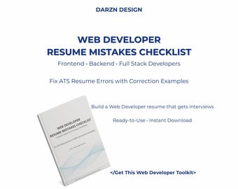 Web Developer Resume Mistakes Checklist | Fix ATS Resume Errors & Improve Your Developer Resume Fast