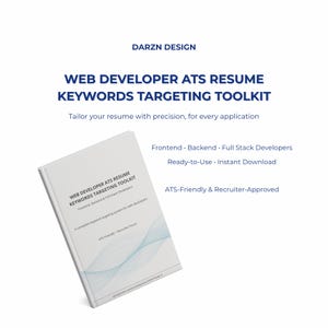Kit de palabras clave para currículum de desarrollador web ATS | Palabras clave para currículum de desarrollador frontend, backend y full stack | Guía de optimización de currículum técnico | Ayuda para currículum de desarrollador