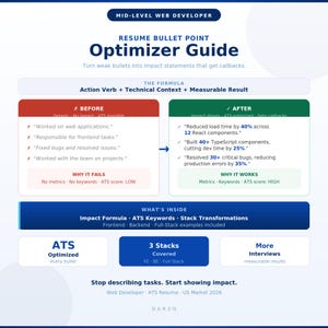 Bullet Point Optimizer Guide | Web Developer ATS Resume