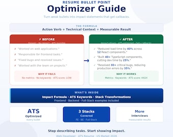 Bullet Point Optimizer Guide | Web Developer ATS Resume