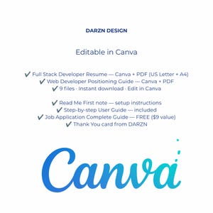 Instant download full-stack resume and positioning bundle for web developers 2026