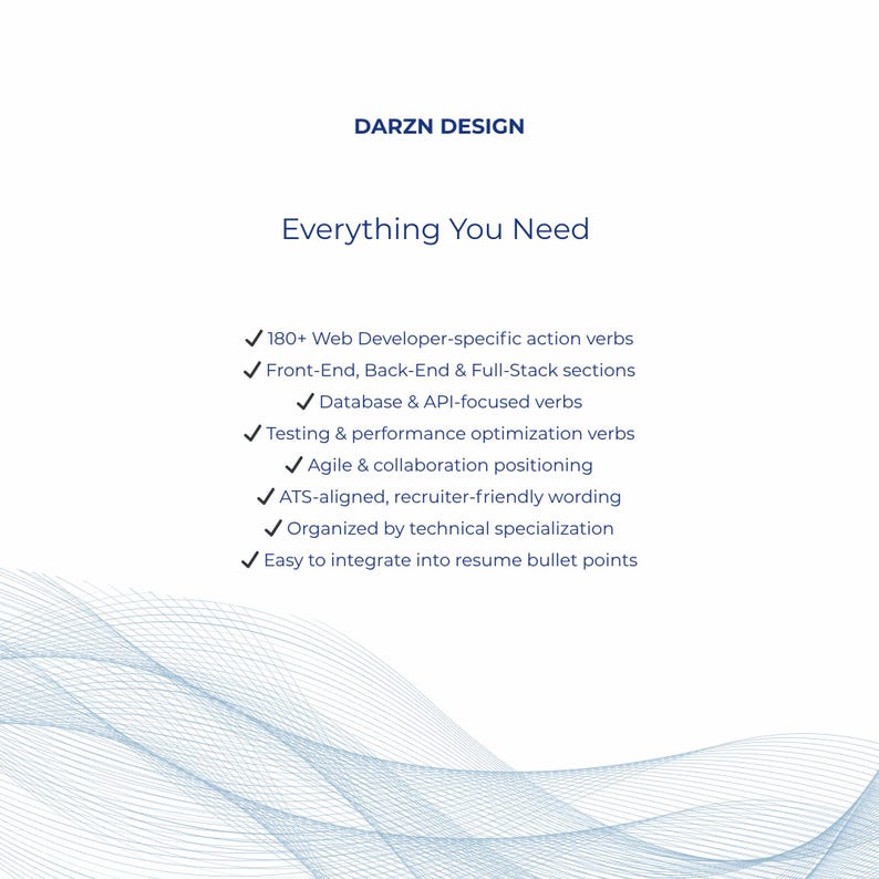 software engineer resume verbs strong bullet points web developer CV help