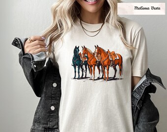 Western Horses Graphic Shirt, Horse Lovers Gift