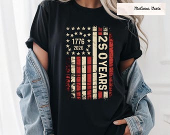 America 250th Anniversary Shirt, USA Flag 1776 Tee