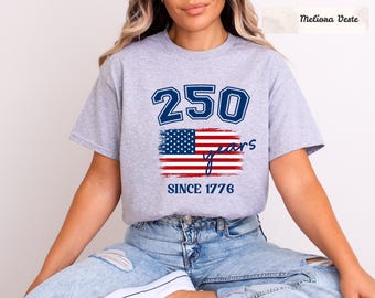 Retro USA Flag 250 Years Shirt, Independence Day Since 1776 Tee