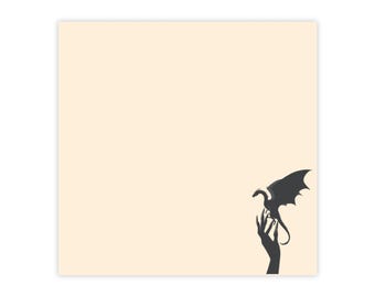 Dragon Silhouette Sticky Notes Post it Pad for Notes and Journals