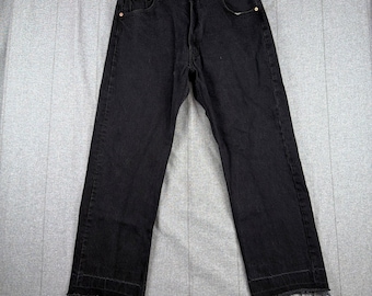 Vintage Levis 501 Black Mens 36x30 (Fit 34x27) Jeans Raw Hem Made in USA 90s