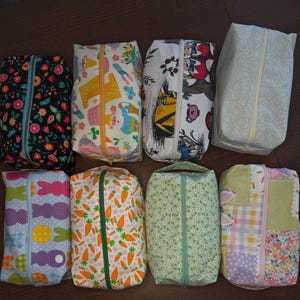 Assorted Spring Boxy Makeup Bags