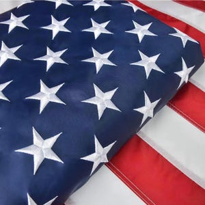 Heavy Duty 6x10 FT American Flag: Embroidered Stars, Sewn Stripes