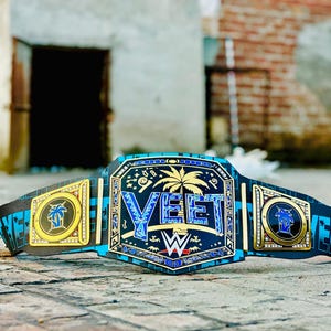 Yeet Heavyweight Wrestling Championship Belt Replica, 2mm Brass Plates, Wrestling Gift