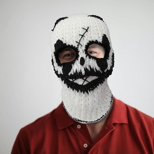 Scary Skull Ski Mask Balaclava: Knitted Horror Shiesty