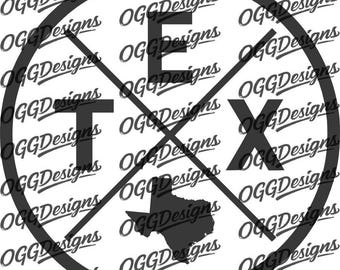 Texas Monogram SVG File: State Outline Cut File (Digital Download for Cricut & Silhouette