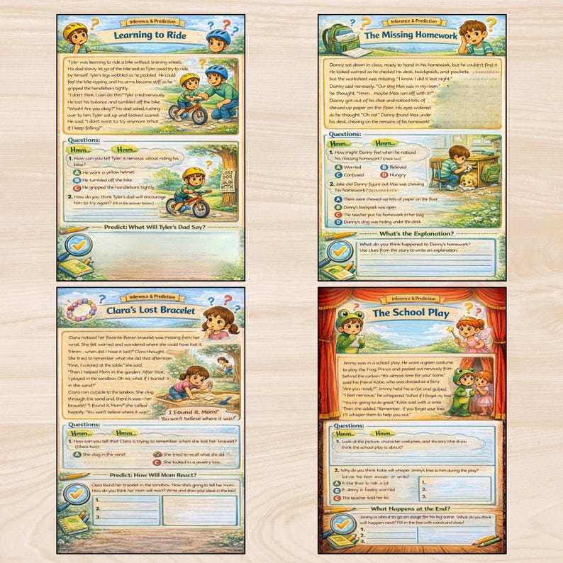 Reading Comprehension Worksheets, Stories With Questions, Reading ...