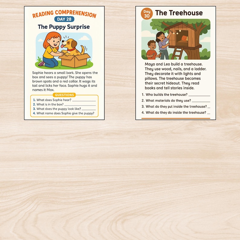 Reading Comprehension Worksheets, Stories With Questions, Reading ...