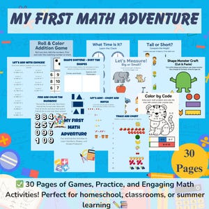 Math worksheet for kids  ,Pre-K to 1st Grade , Beginning Math, Counting, Learning to Add,  Worksheet, Addition, Preschool , Kindergarten