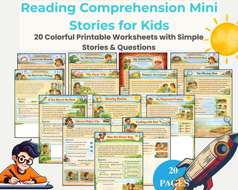 Reading Comprehension Worksheets, Stories With Questions, Reading ...